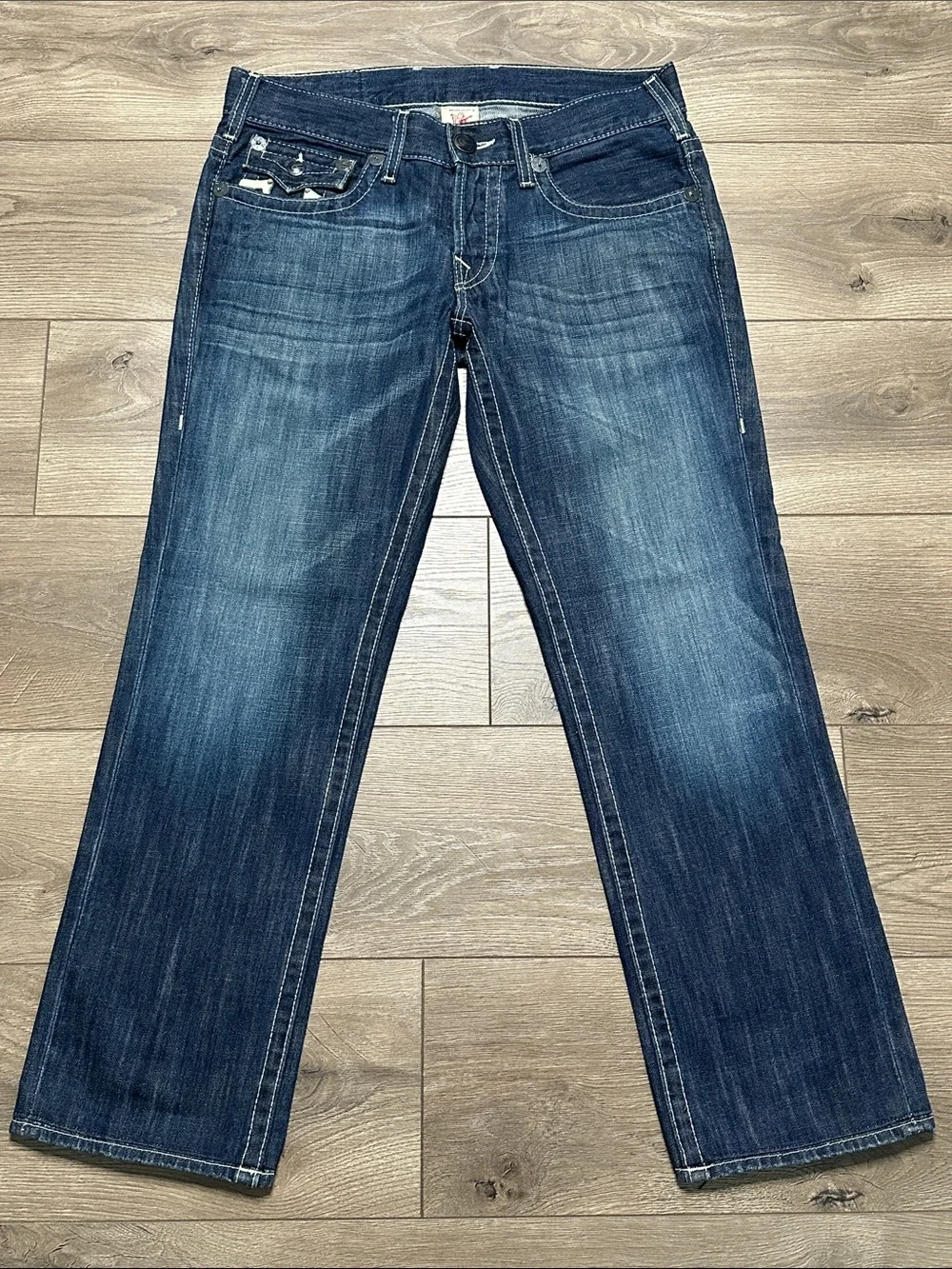 True Religion 29.5” Straight‎ Blue Jeans Size 32